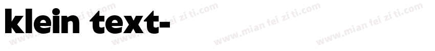 klein text字体转换